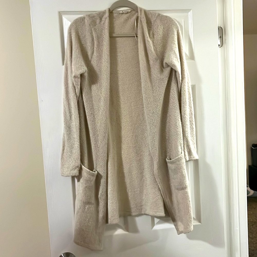 By the River long off white cardigan